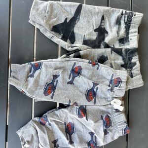 Carter's Gray Sweatpants with Airplane and Jet Prints